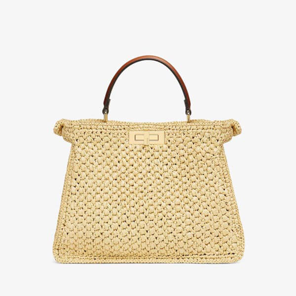 【フェンディ】PEEKABOOアイシーユー ミディアム*ストロー 8BN321AFFTF1E9P